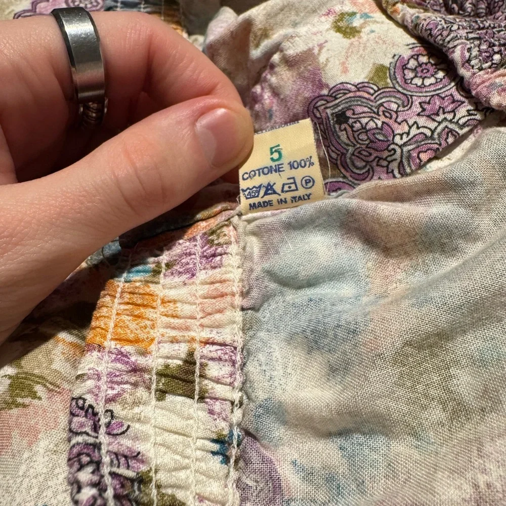 VINTAGE 80s VELA RARE Floral Print 100% Cotton Boxer Shorts Made in Italy